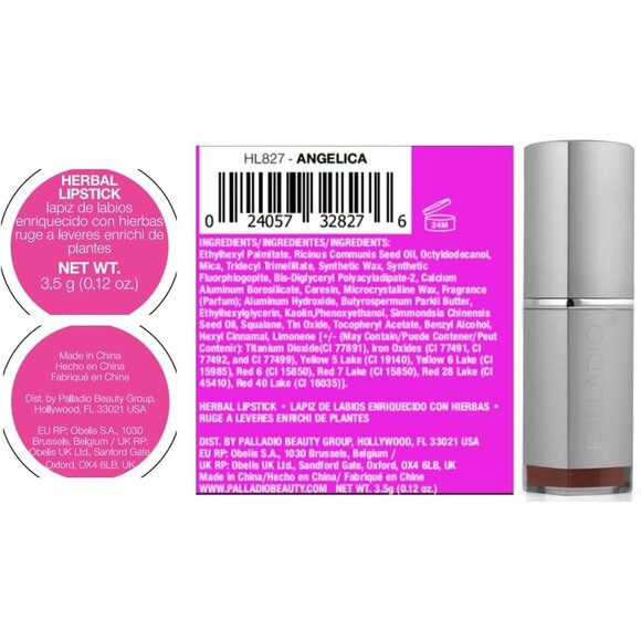 🆕 Makeup Herbal Lipstick Angelica Highly Pigmented Hydrating Classic Shades Lip - Picture 8 of 10